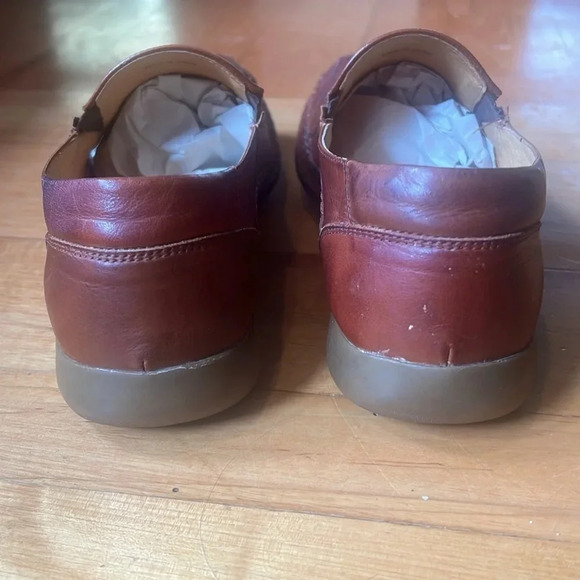 Pikolinos Men's Brown Leather Loafers Size 9 Slip On Cutout Detail Round Toe - Picture 4 of 6